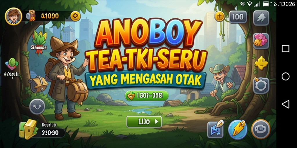 Gameplay ANOBOY menampilkan berbagai teka-teki yang menggugah selera bermain.