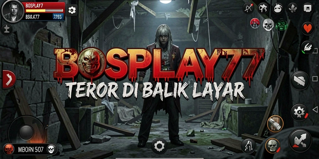 Screenshot gameplay menampilkan suasana menyeramkan dalam BOSPLAY77.