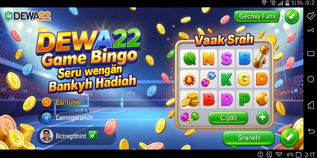 Tampilan gameplay Bingo yang menarik di DEWA22.