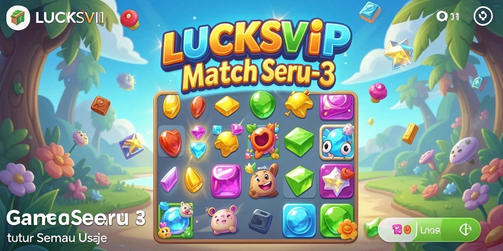 Tangkapan layar gameplay LUCKSVIP yang seru dengan elemen Match-3.