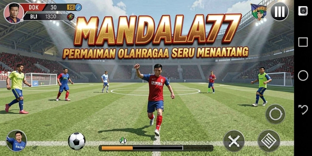 Tampilan gameplay MANDALA77 yang penuh aksi olahraga.