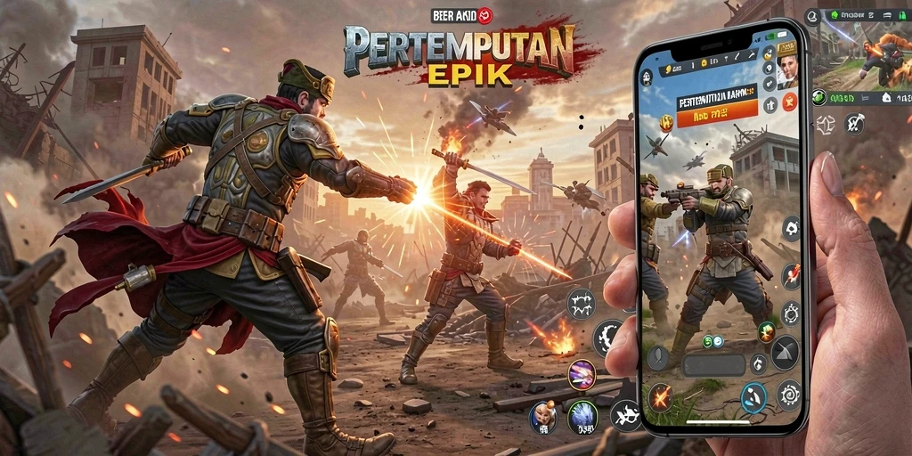 Screenshot MPOID menampilkan aksi pertarungan yang mendebarkan dan karakter yang dinamis.