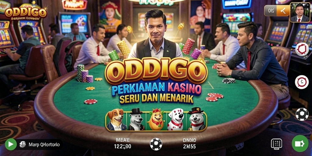 Tampilan gameplay menarik dari ODDIGO dengan berbagai pilihan permainan kasino.
