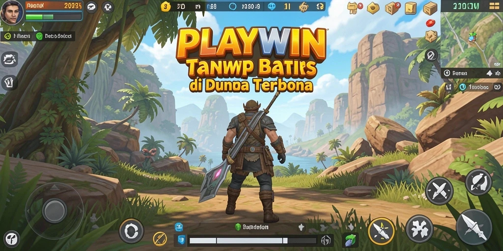 Tampilan gameplay PLAYWIN di dunia terbuka yang luas.
