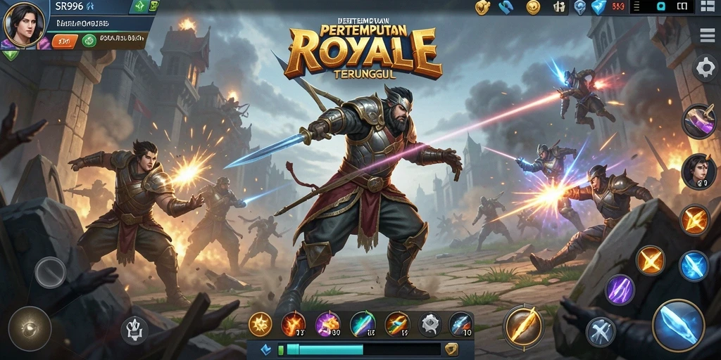 Tangkapan layar SR996 yang menampilkan aksi pertempuran Battle Royale.