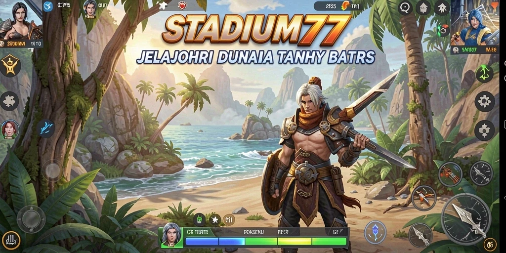 Tampilan utama gameplay STADIUM77 dalam dunia Open World yang luas.