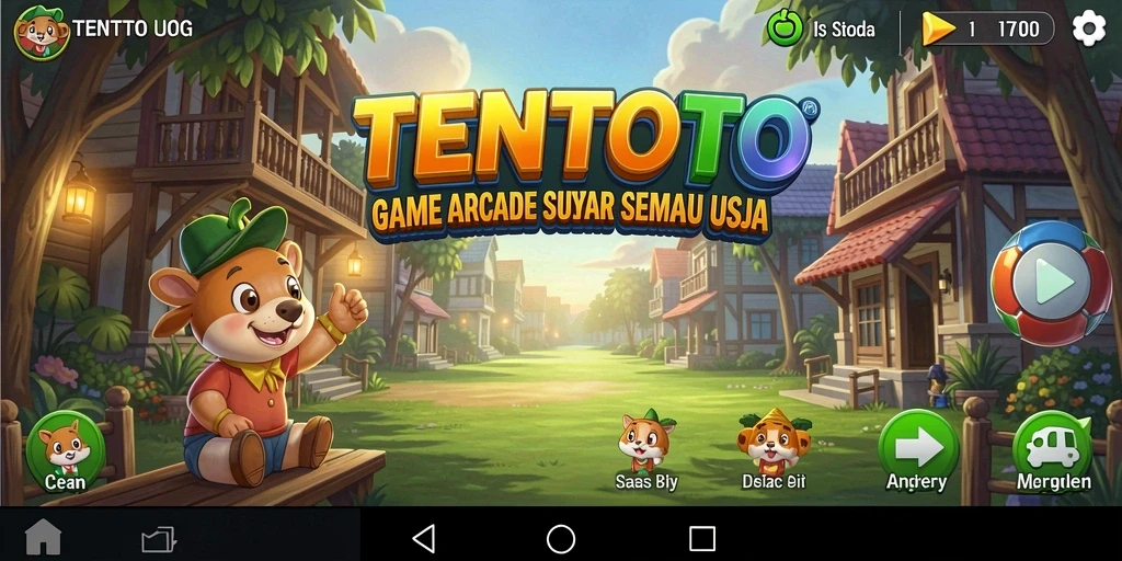 Screenshot TENTOTO menampilkan aksi gameplay Arcade yang seru dan mengasyikkan.
